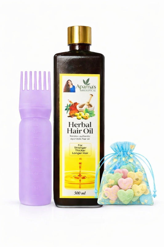 Buy Hairoil (500ml) = 869/- Get FREE Applicator Bottle & Facial Bomb Soap