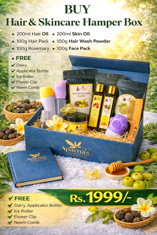 Buy Skincare & Haircare Kit Hairoil (200ml)+Skinoil (200ml)+Hairpack+Hairwash+Facepack+Rosemary+Neemcomb =1999/- Get FREE oil Applicator bottle+ Ice roller+Dairy+ Suprise box worth 500/-