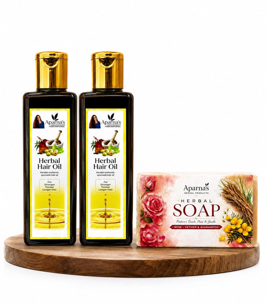 Buy 2 200ml Hair oil get FREE Herbal Soap
