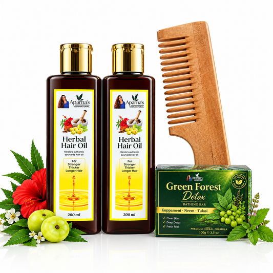 2 200ml HAIR OIL + FREE GREEN FOREST SOAP & NEEM COMB
