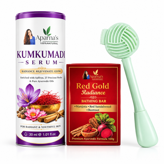 KUMKUMADI SERUM & RED GOLDEN SOAP + Free 4 in 1 FACE SCRUB